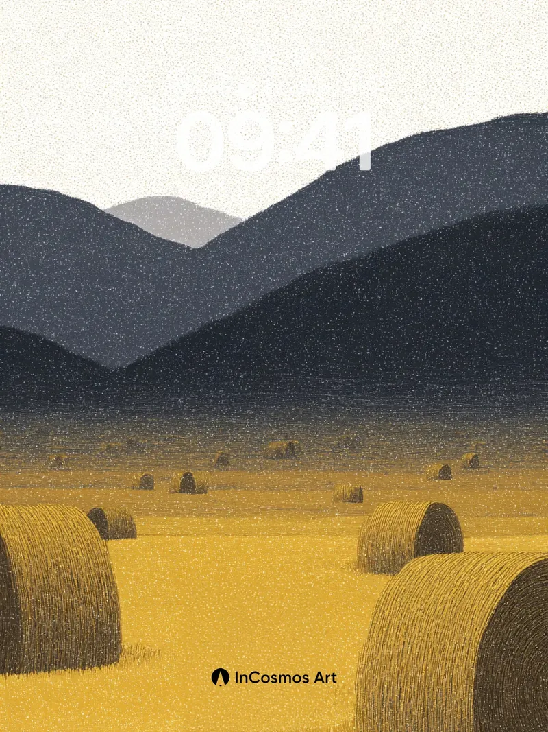 Golden Hush Wallpaper with Mountain Whispers