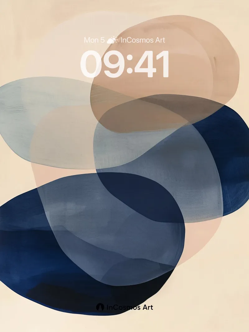 Serenity Bloom Wallpaper with Soft Overlaps