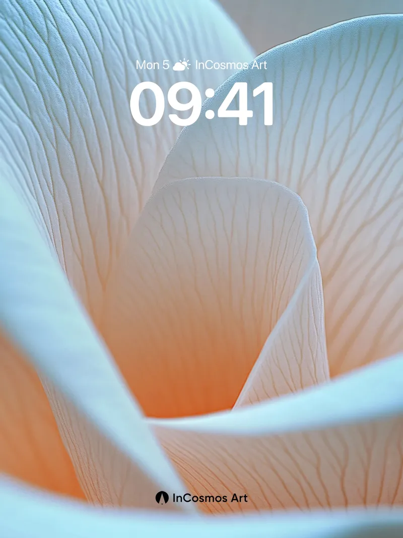 Serene Petal Wallpaper with Soft Veins