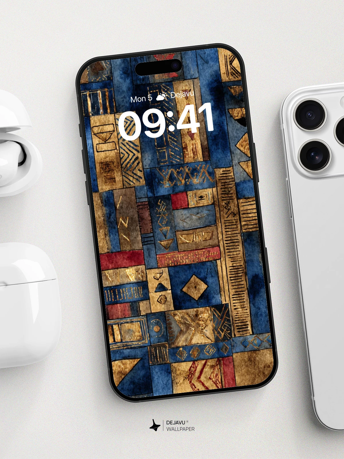 Tribal Patchwork Wallpaper 8K for iPhone and Android