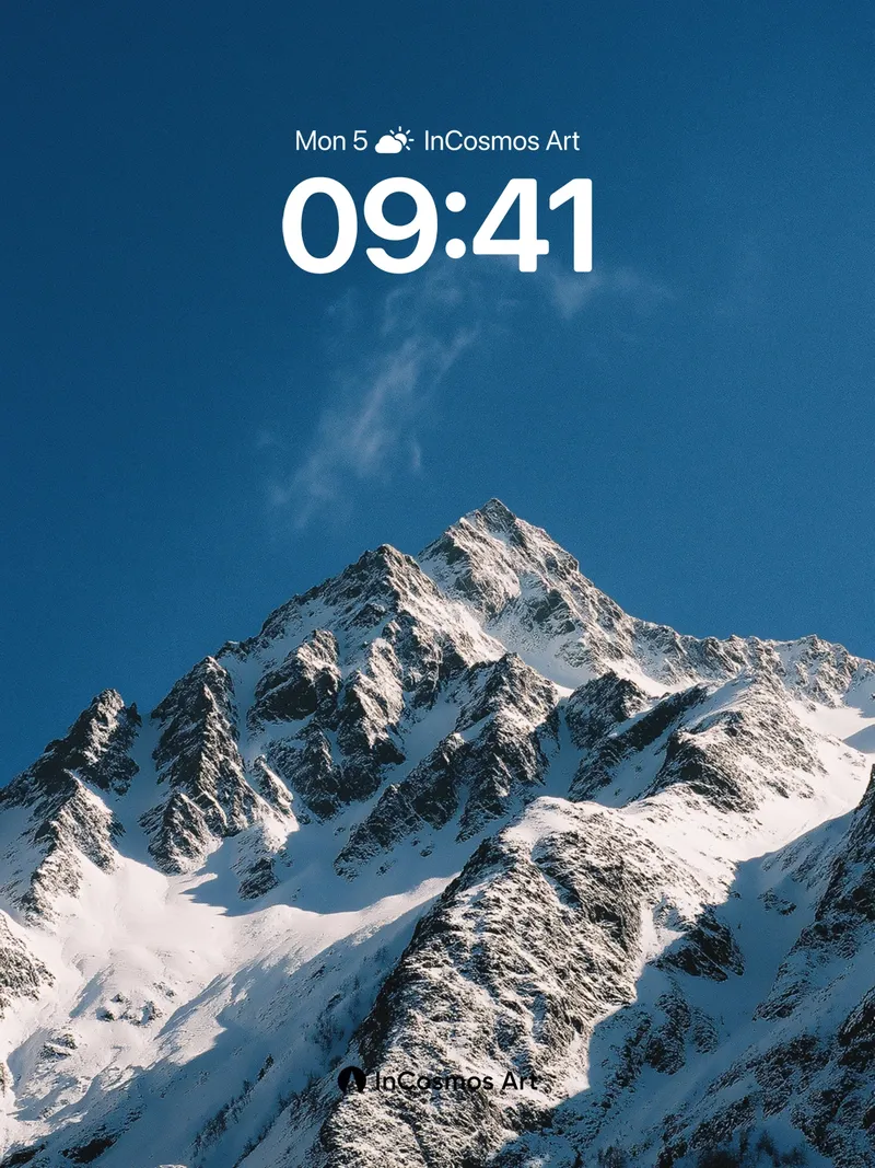 Silent Summit Wallpaper with Frozen Light