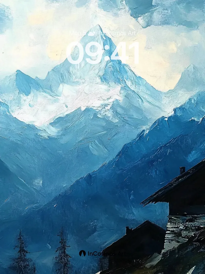 Frost Whisper Wallpaper with Alpine Silence
