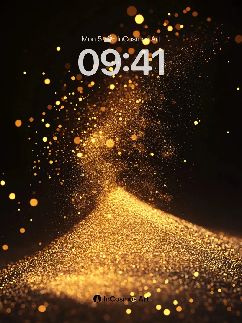 Golden Dust Wallpaper with Celestial Trail