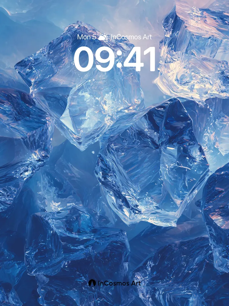 Crystal Frost Wallpaper with Icy Refractions
