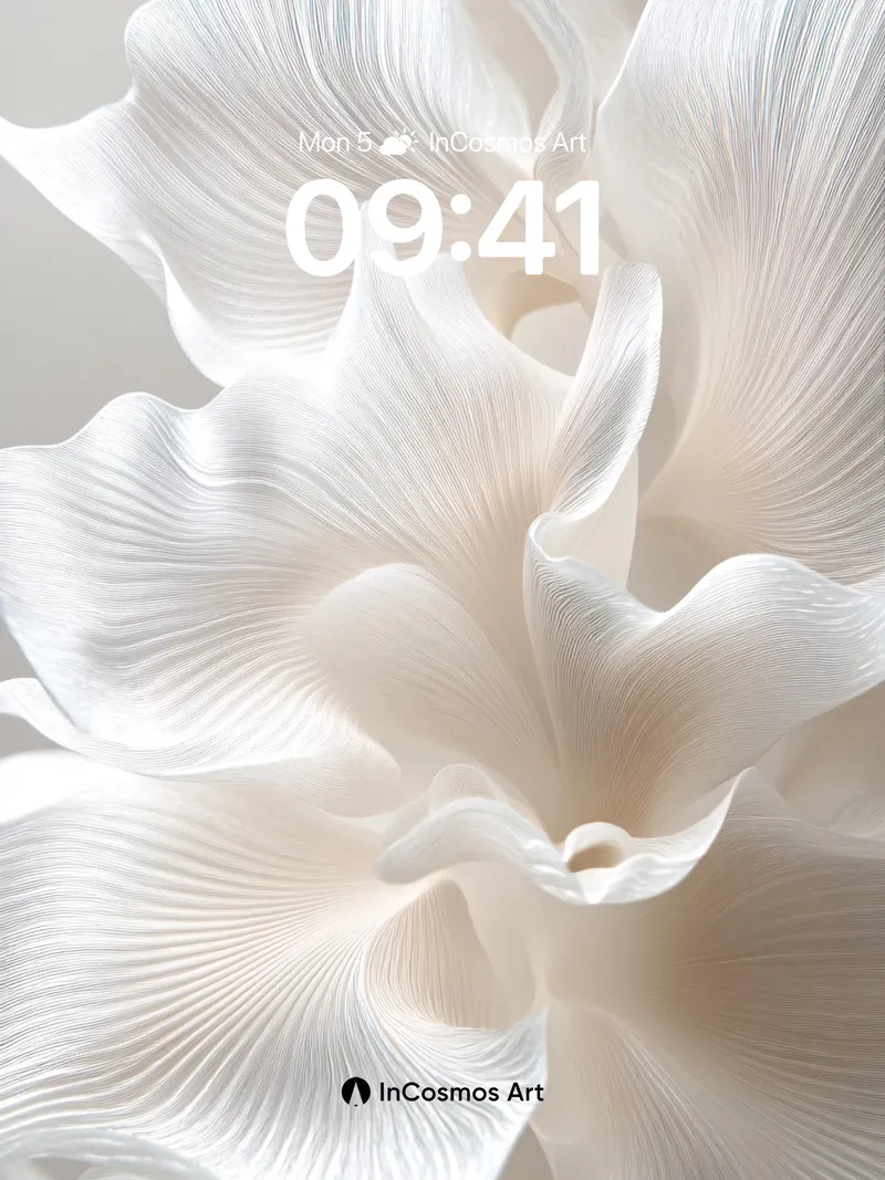 Serene Bloom Wallpaper with Ethereal Petals