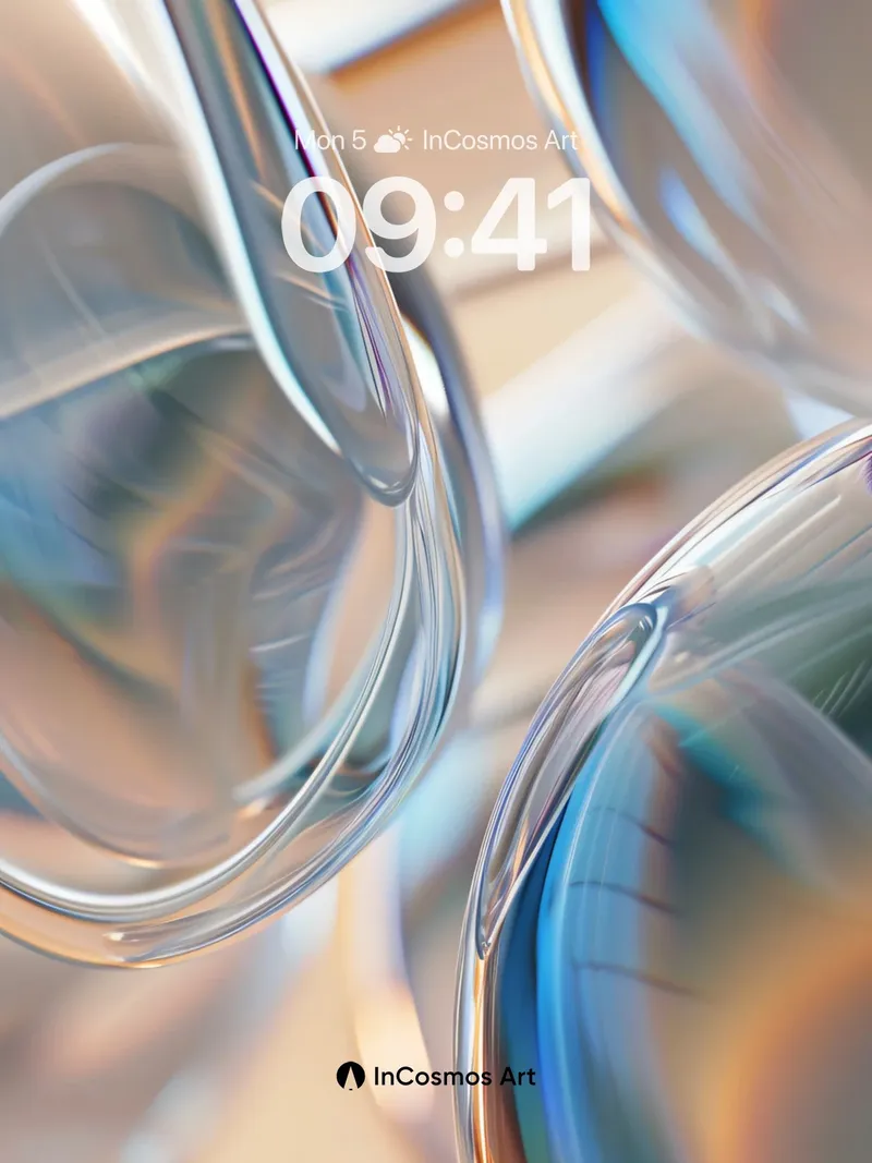 Prismatic Glass Wallpaper with Liquid Light