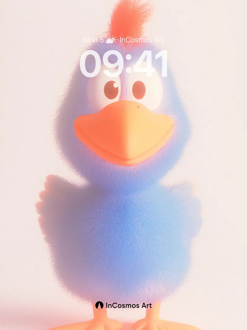 Soft Hush Wallpaper with Fuzzy Feathers