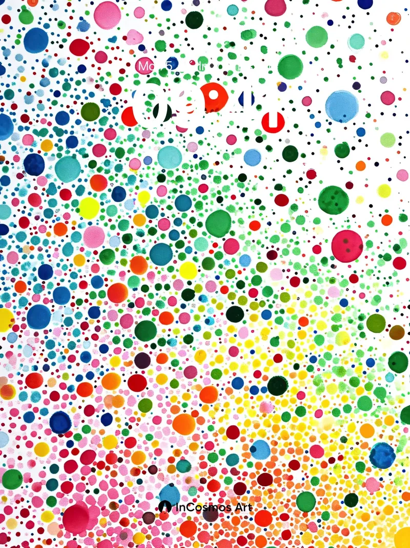 Playful Polka Dot Wallpaper with Cosmic Burst
