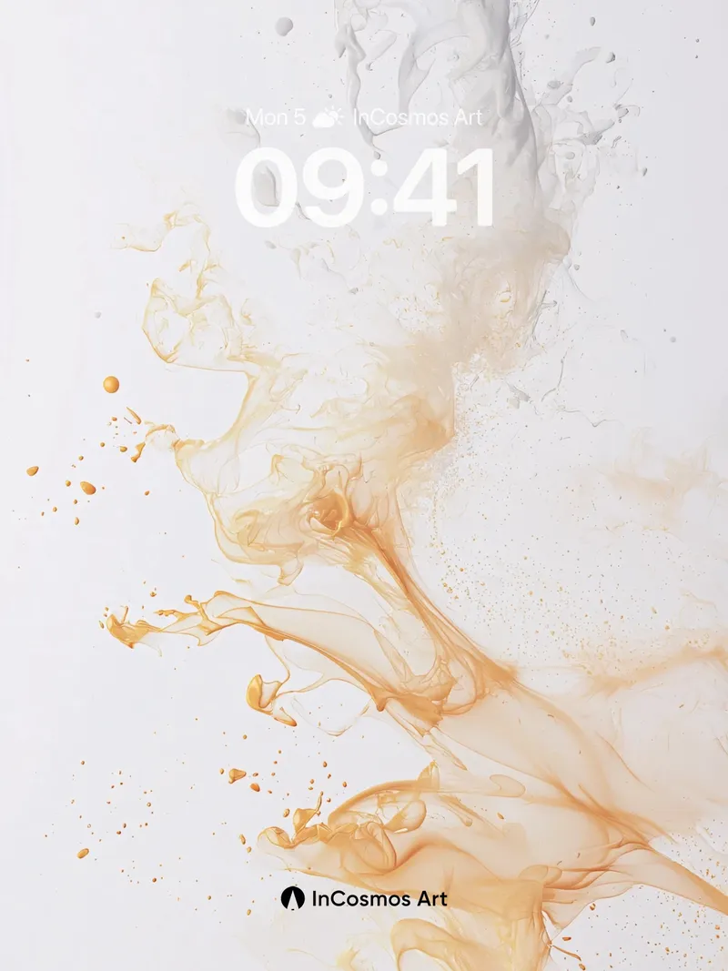 Golden Veil Wallpaper with Ethereal Smoke