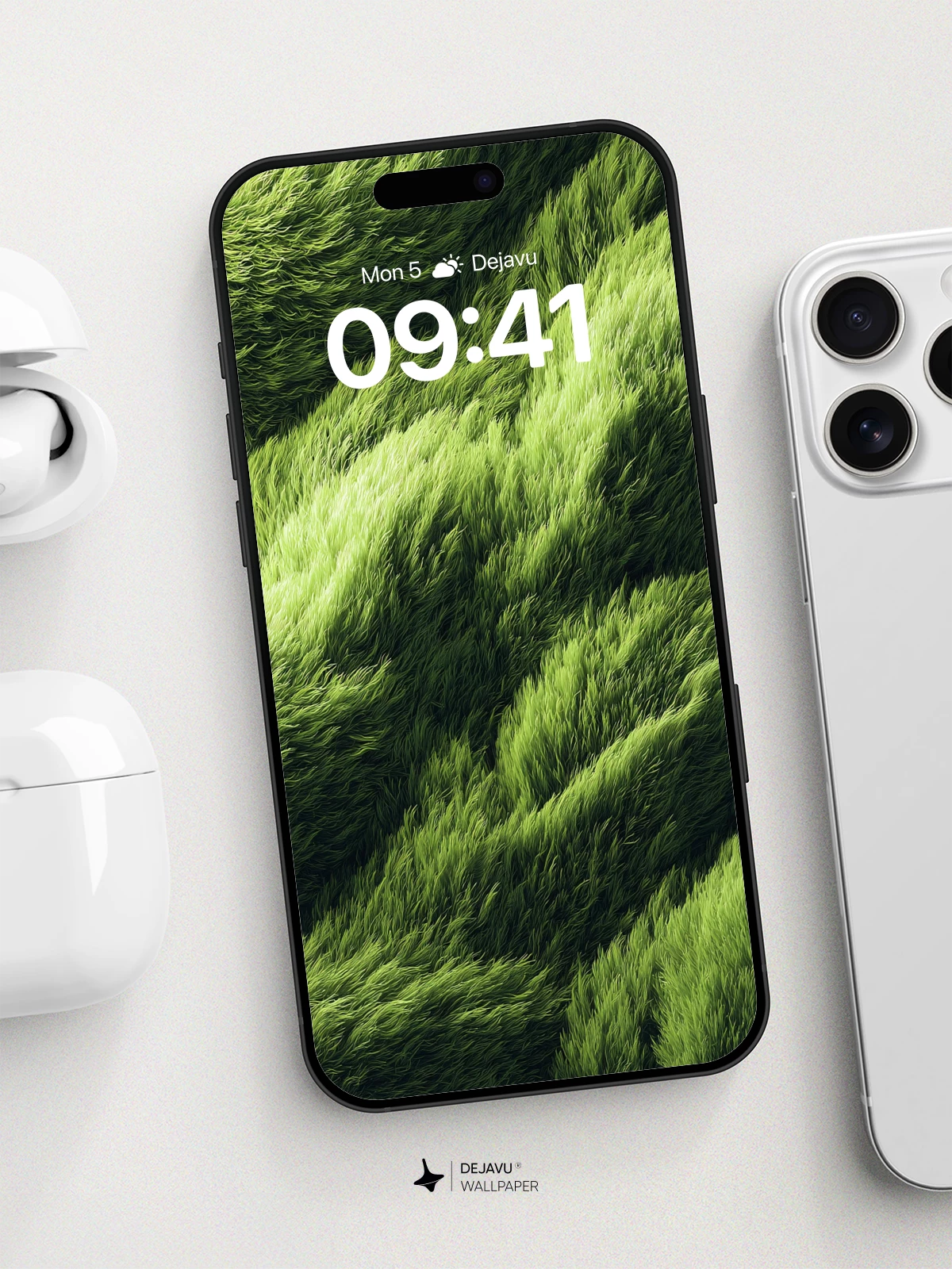 Lush Green Terrain Wallpaper 8K for iPhone and Android