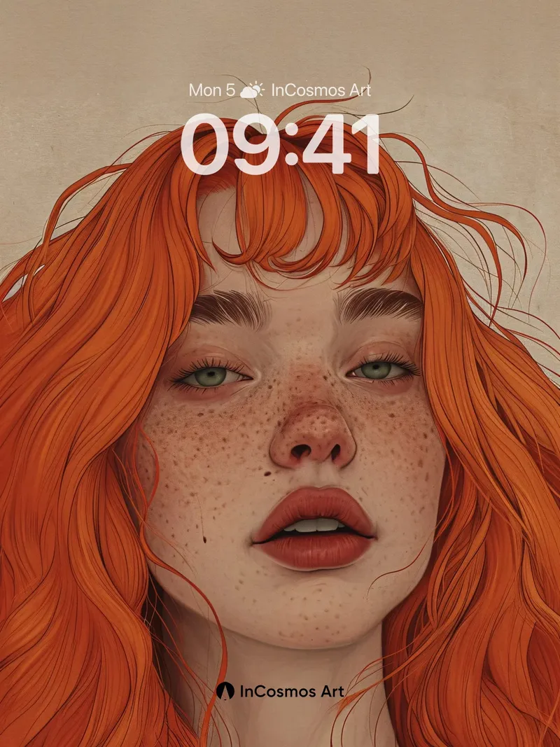 Crimson Whispers Wallpaper with Freckled Light