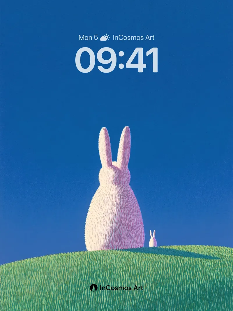 Serenity Hare Wallpaper with Whispering Grass