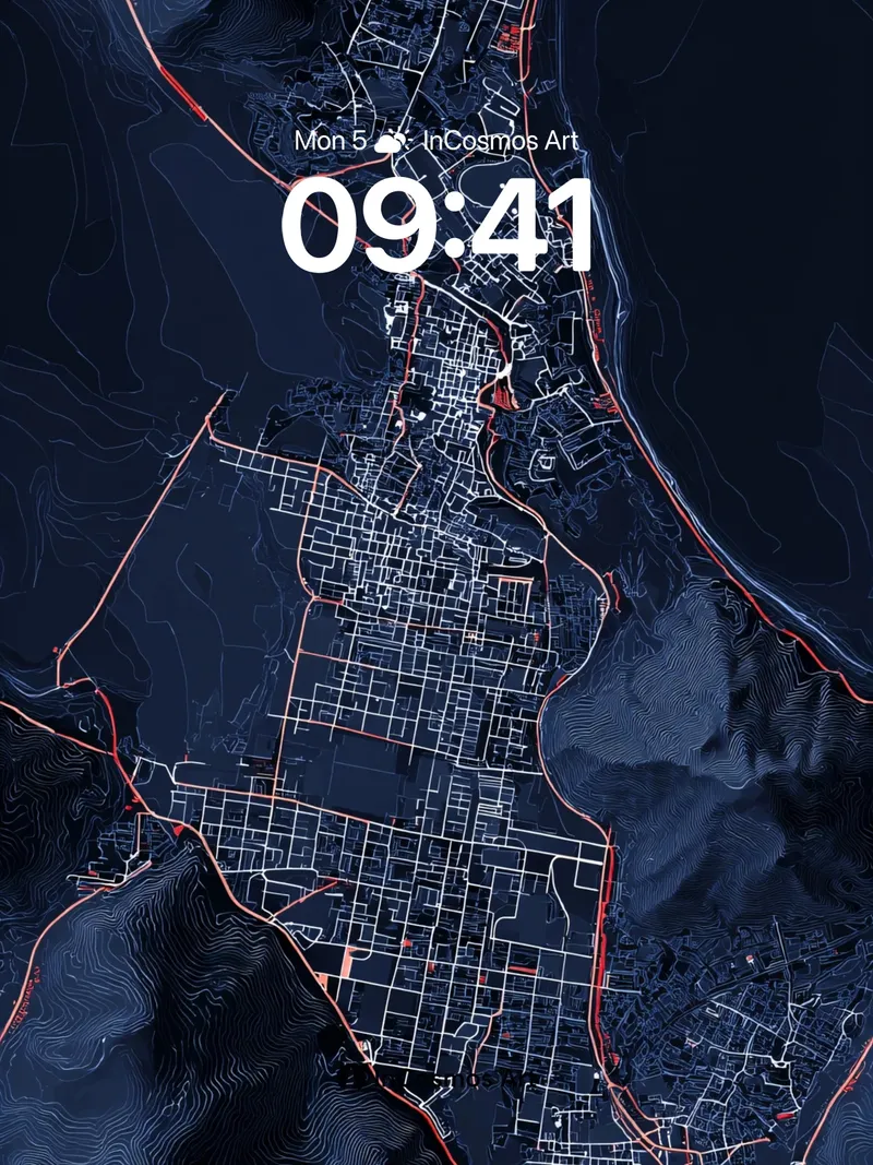 Neon Grid Wallpaper with Midnight Veins