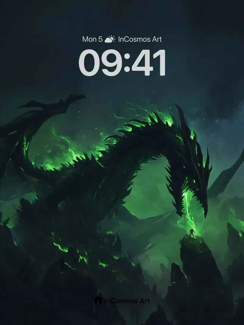Ethereal Dragon Wallpaper with Venomous Light