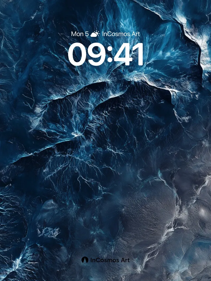 Frostvein Abyss Wallpaper with Crystalline Veins