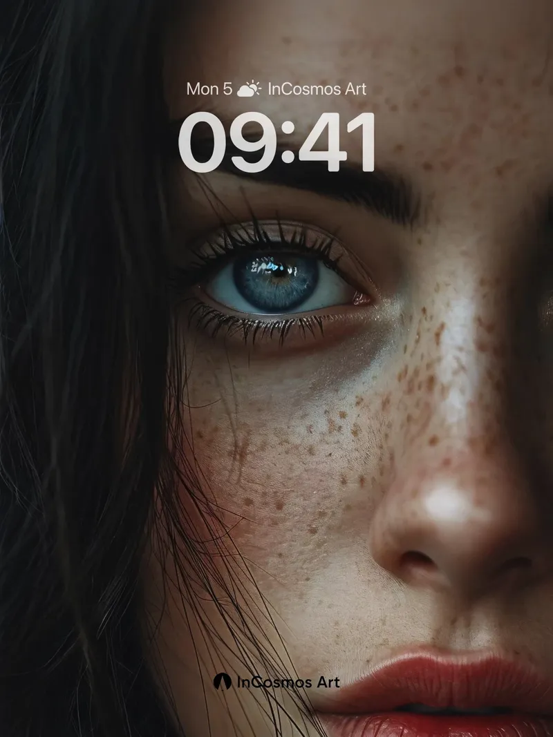 Freckled Light Wallpaper with Azure Gaze