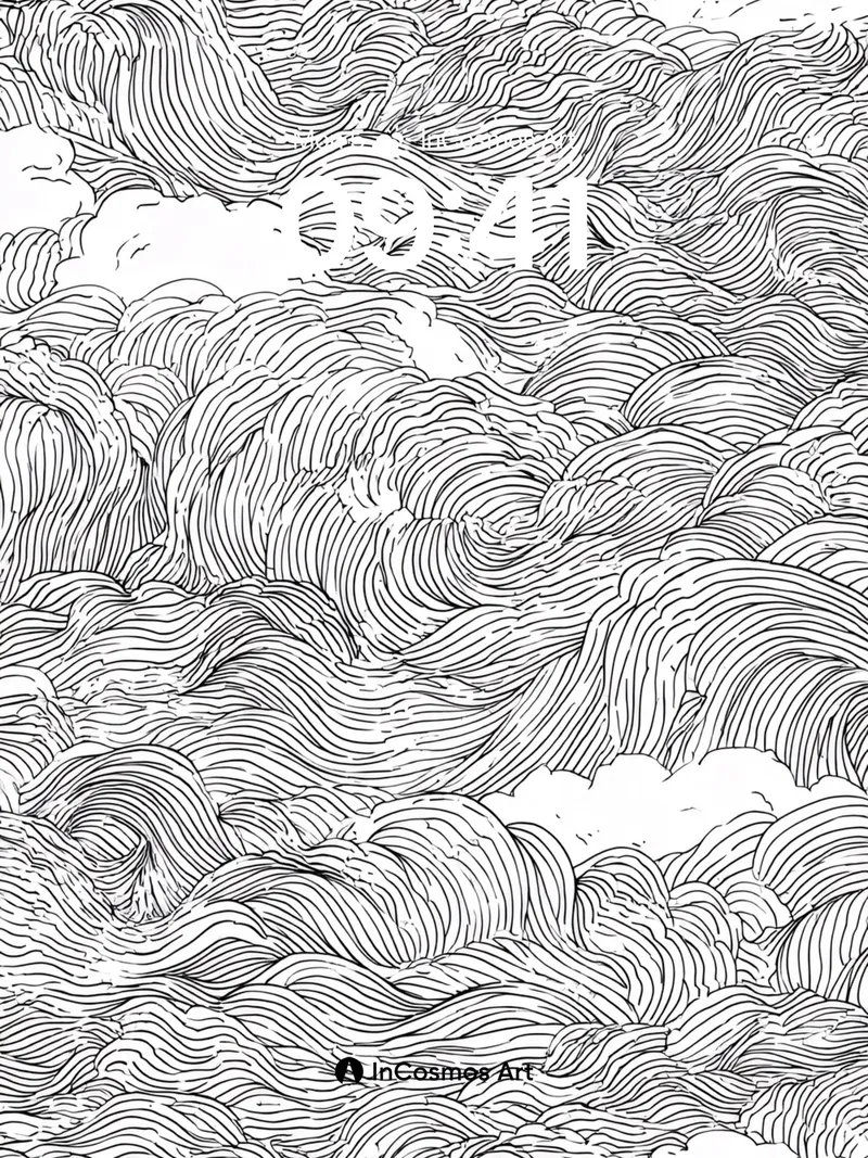 Inkwave Serenity Wallpaper with Cloud Drift