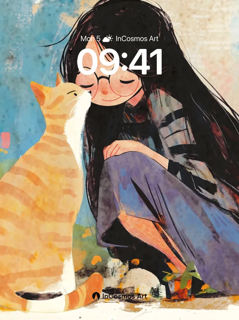 Serenity Meets Stripes Wallpaper with Whispering Light