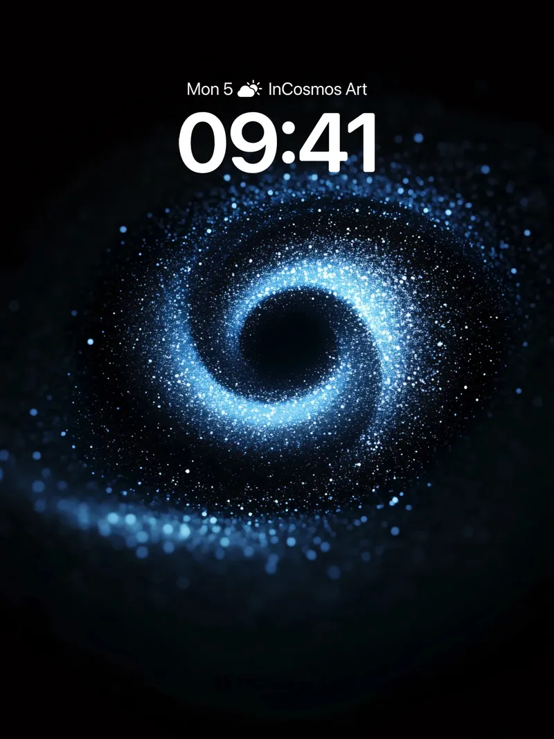 Cosmic Spiral Wallpaper with Starlight Veins