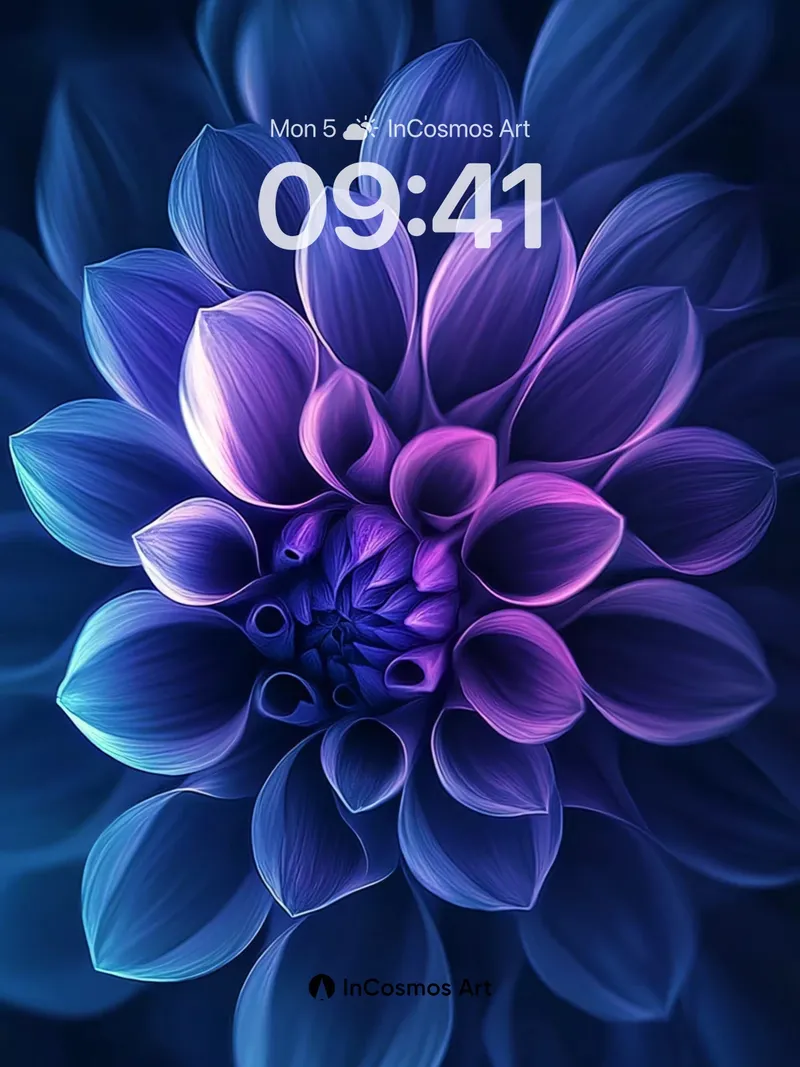 Luminous Dahlia Wallpaper with Ethereal Petals