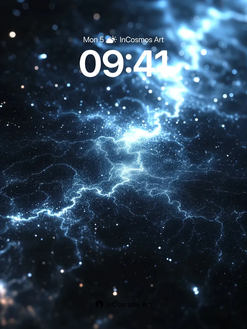 Electric Nebula Wallpaper with Cosmic Veins