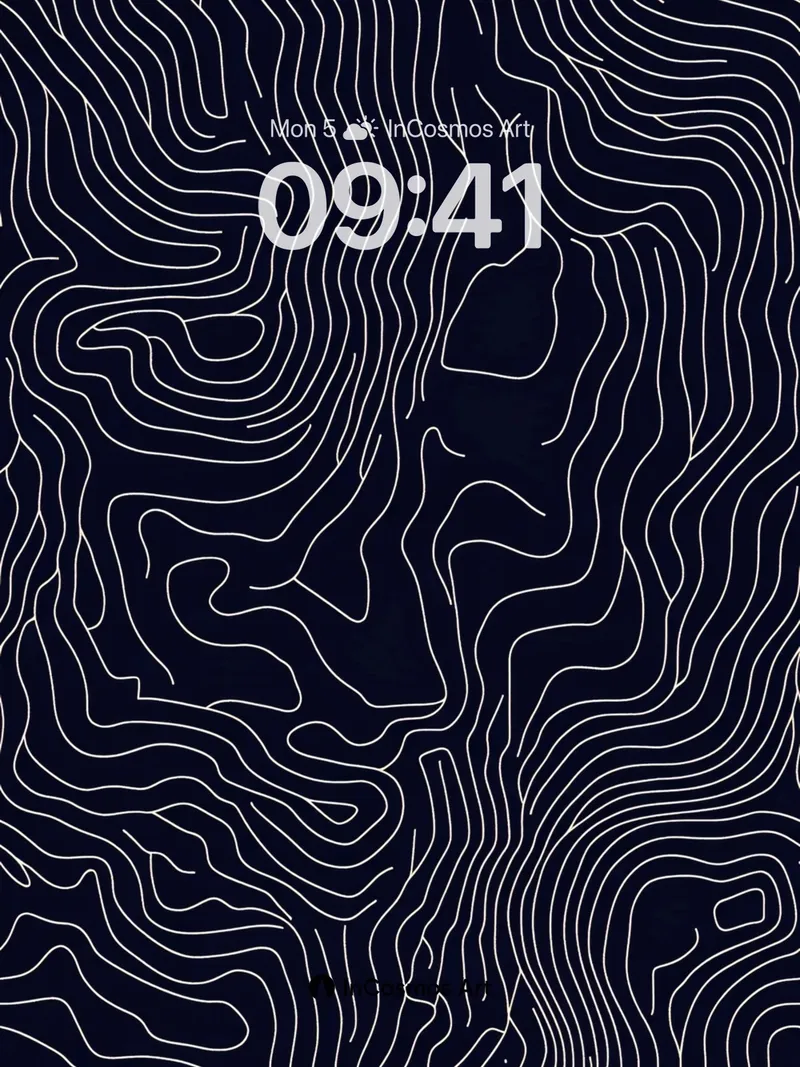 Silent Contour Wallpaper with Ghost Lines