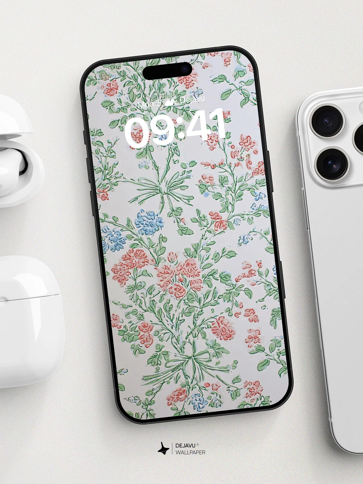 Vintage Floral Pattern Wallpaper 8K for iPhone and Android