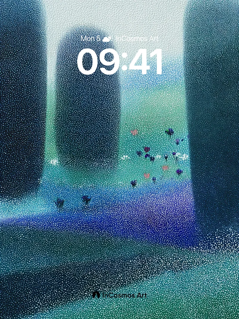 Mist Veil Wallpaper with Dotted Reverie