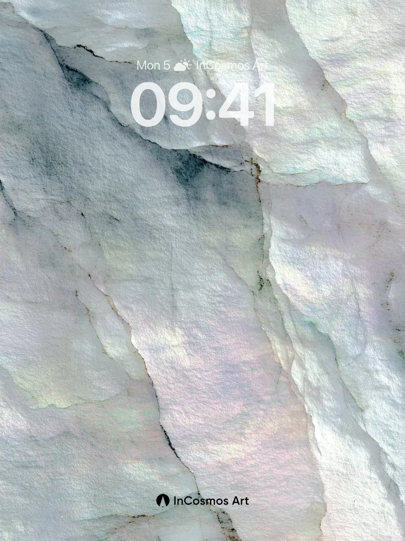 Iridescent Stone Wallpaper with Breathable Light