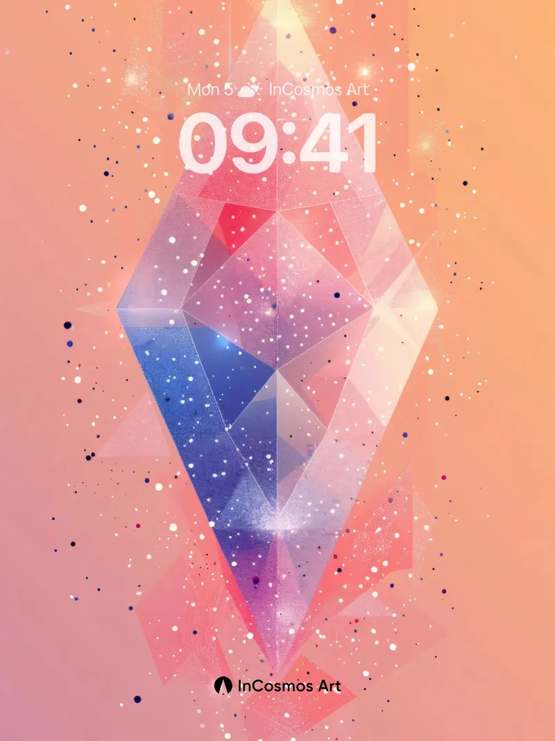 Luminous Prism Wallpaper with Cosmic Dust