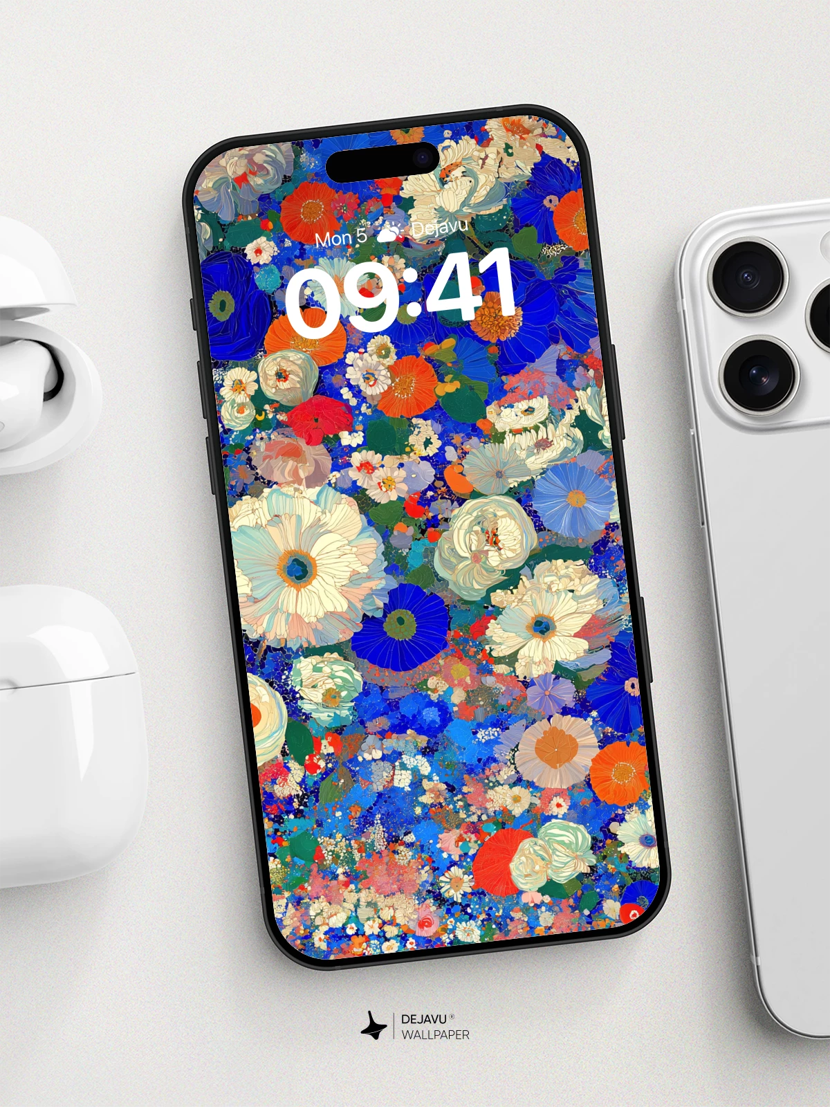 Vibrant Floral Tapestry Wallpaper 8K for iPhone and Android