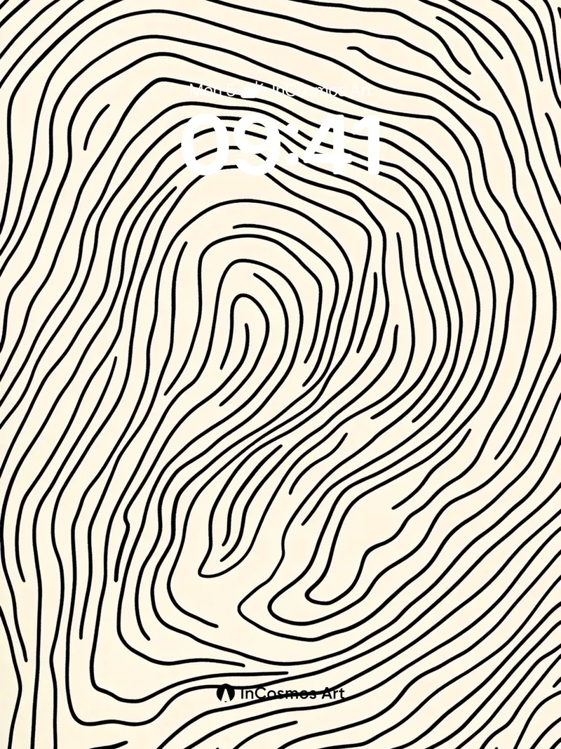 Whispering Contour Wallpaper with Swirling Lines