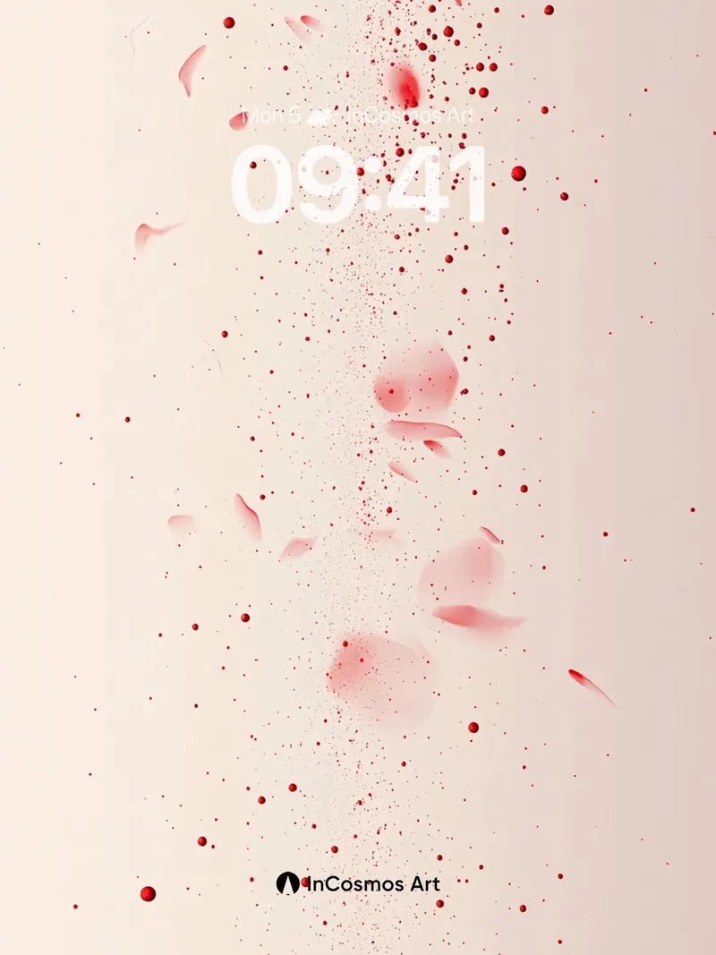 Whispering Petal Wallpaper with Floating Dust