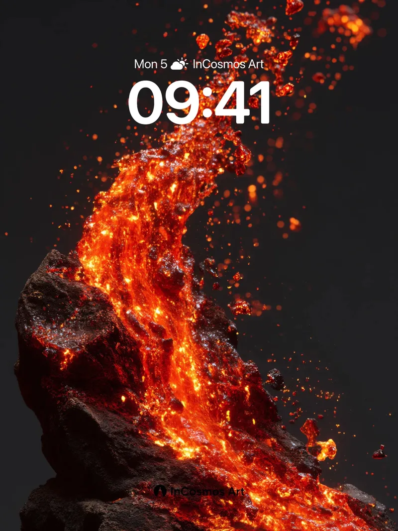 Incandescent Fury Wallpaper with Molten Flow