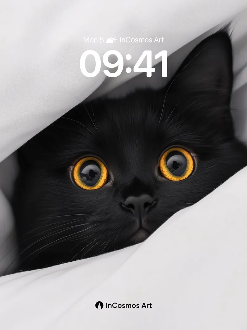 Whispering Shadow Wallpaper with Golden Eyes