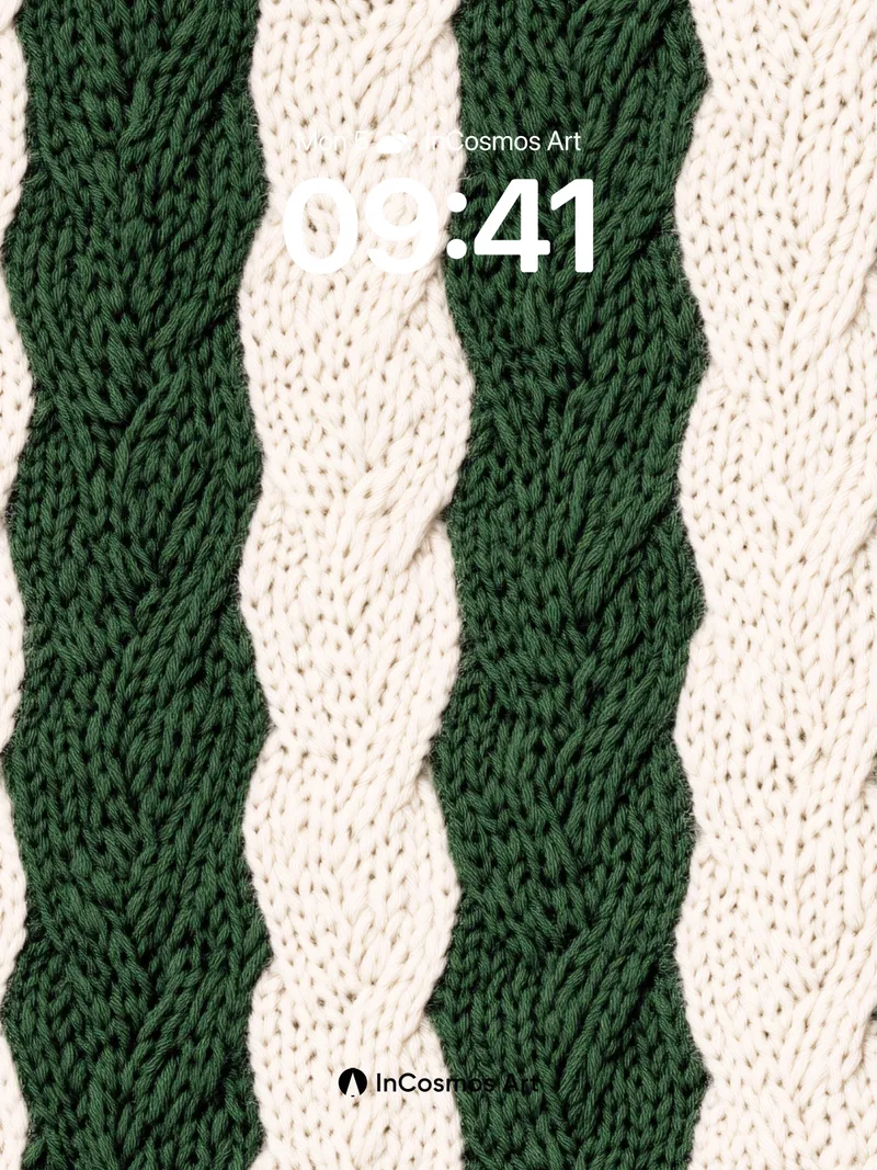 Cabled Forest Wallpaper with Knit Depth