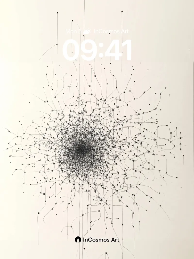Nebula Network Wallpaper with Fractal Threads