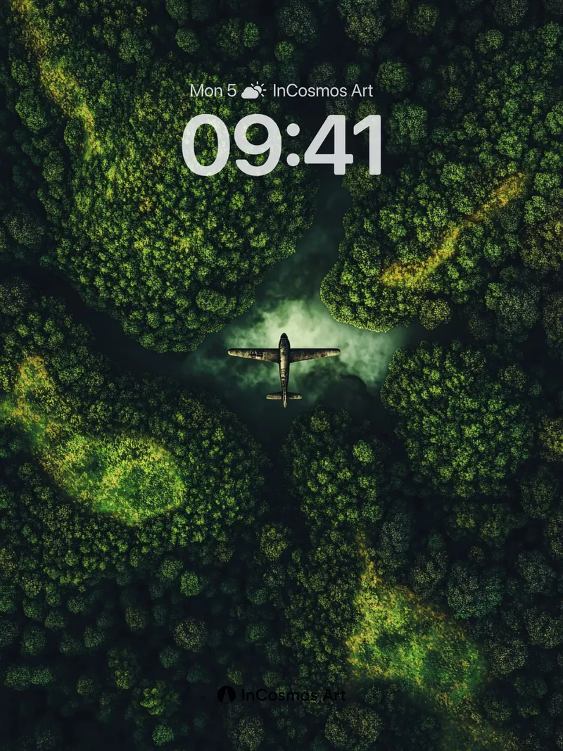 Midnight Canopy Wallpaper with Whispering Wings