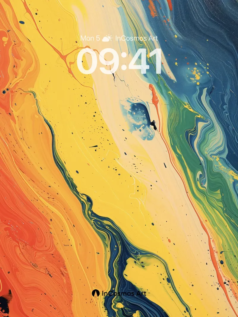 Luminous Flow Wallpaper with Cosmic Veins