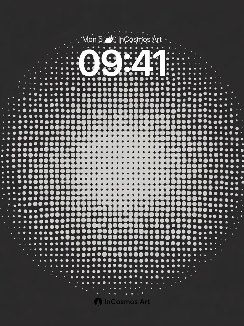 Silent Halo Wallpaper with Dot Matrix Glow