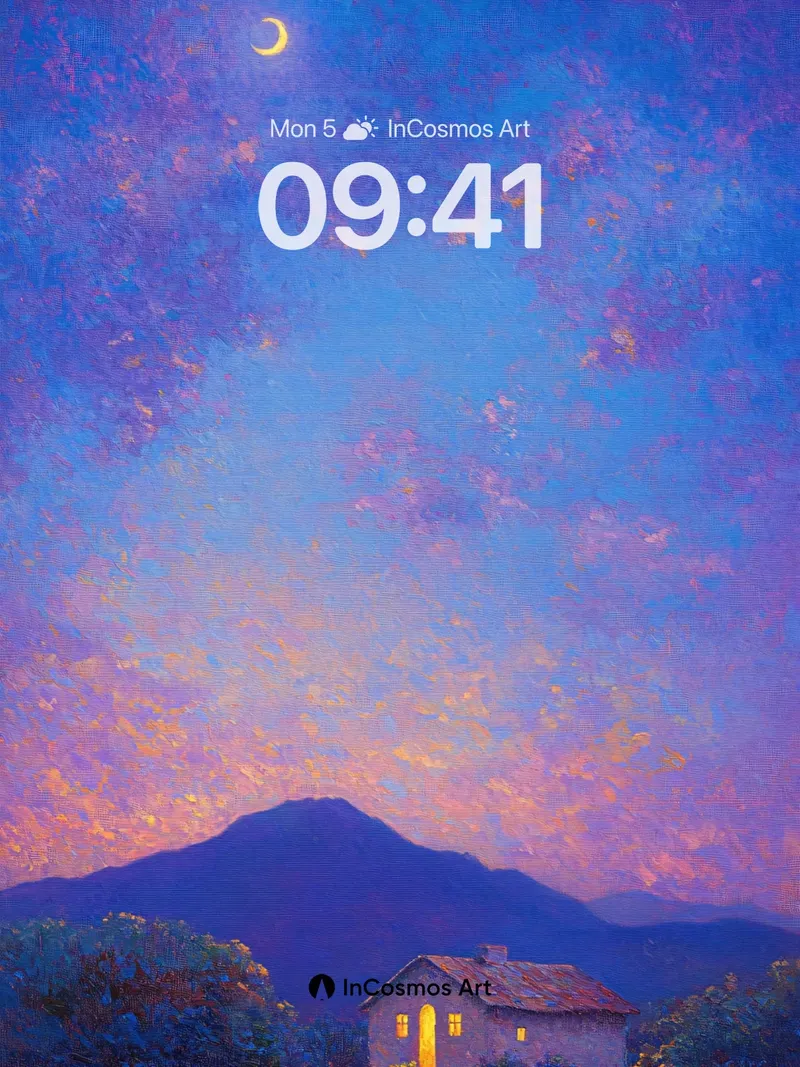 Luminous Solitude Wallpaper with Moonlit Hush