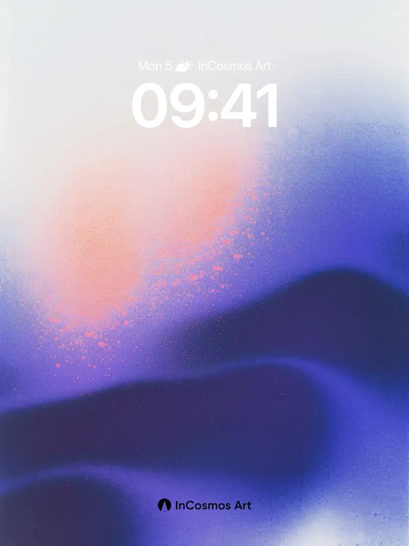 Mystic Horizon Wallpaper with Floating Embers