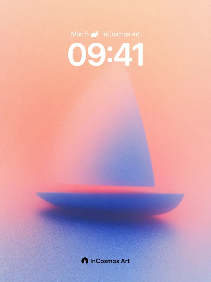 Serene Sailboat Wallpaper with Gradient Hues