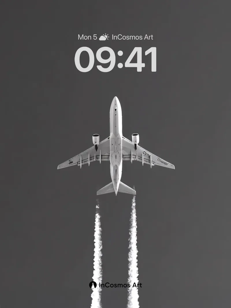 Skyward Pulse Wallpaper with Contrail Echo