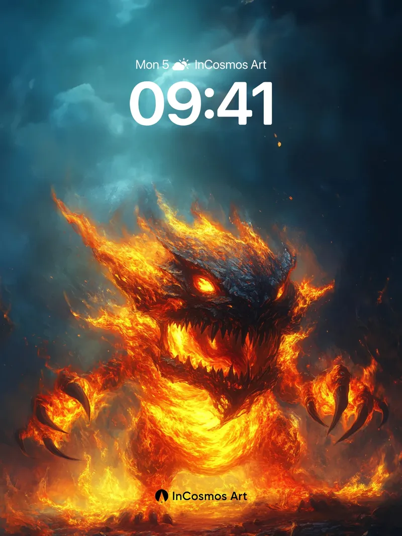 Inferno Beast Wallpaper with Molten Fury