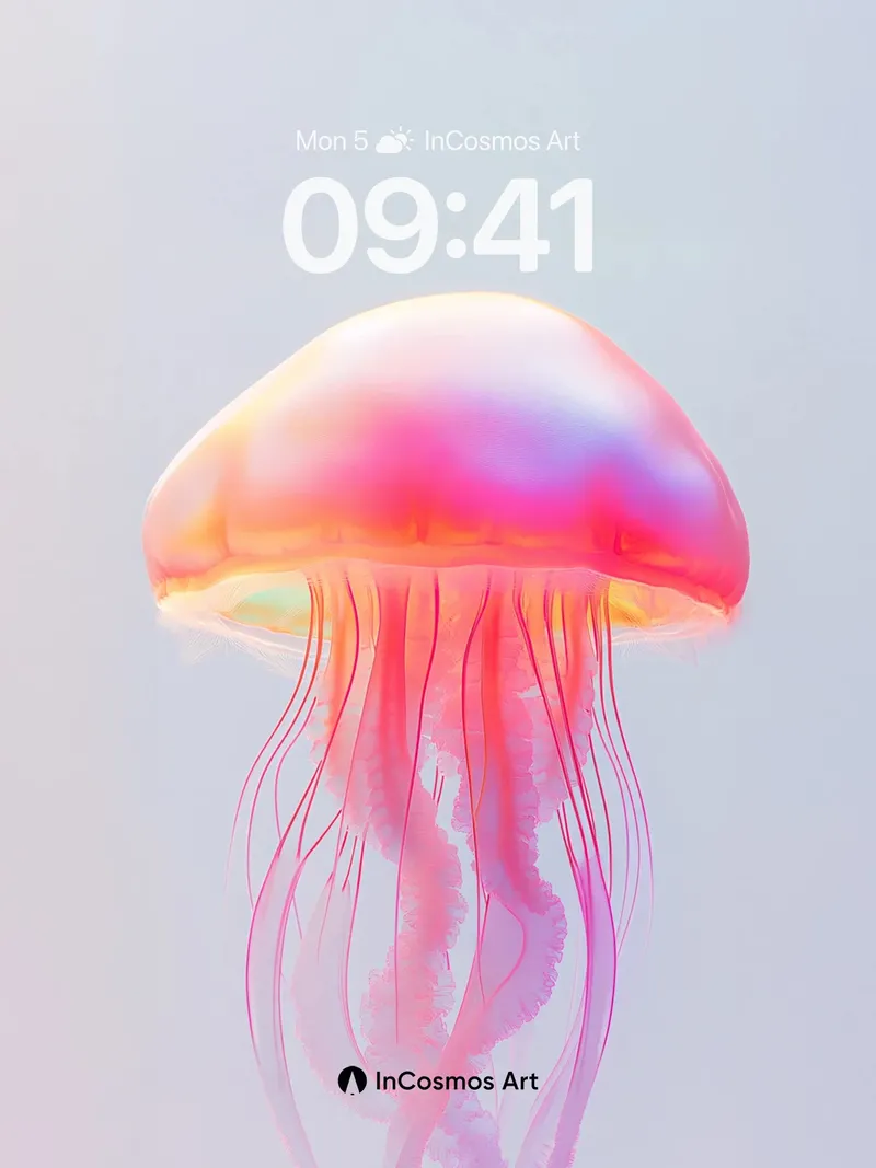 Luminous Drift Wallpaper with Ethereal Tendrils