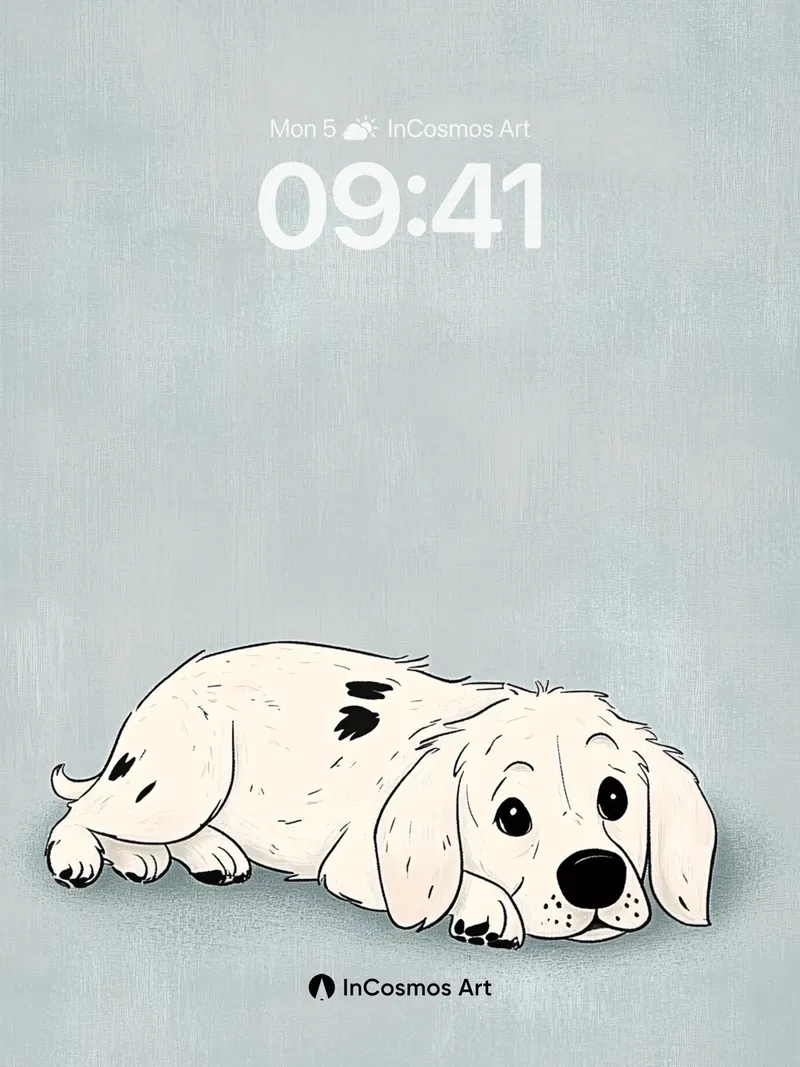 Whispering Pup Wallpaper with Soft Spots