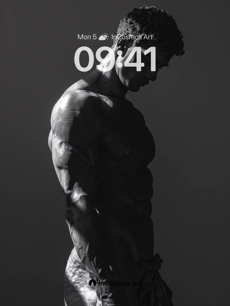 Shadowed Contour Wallpaper with Sculpted Light