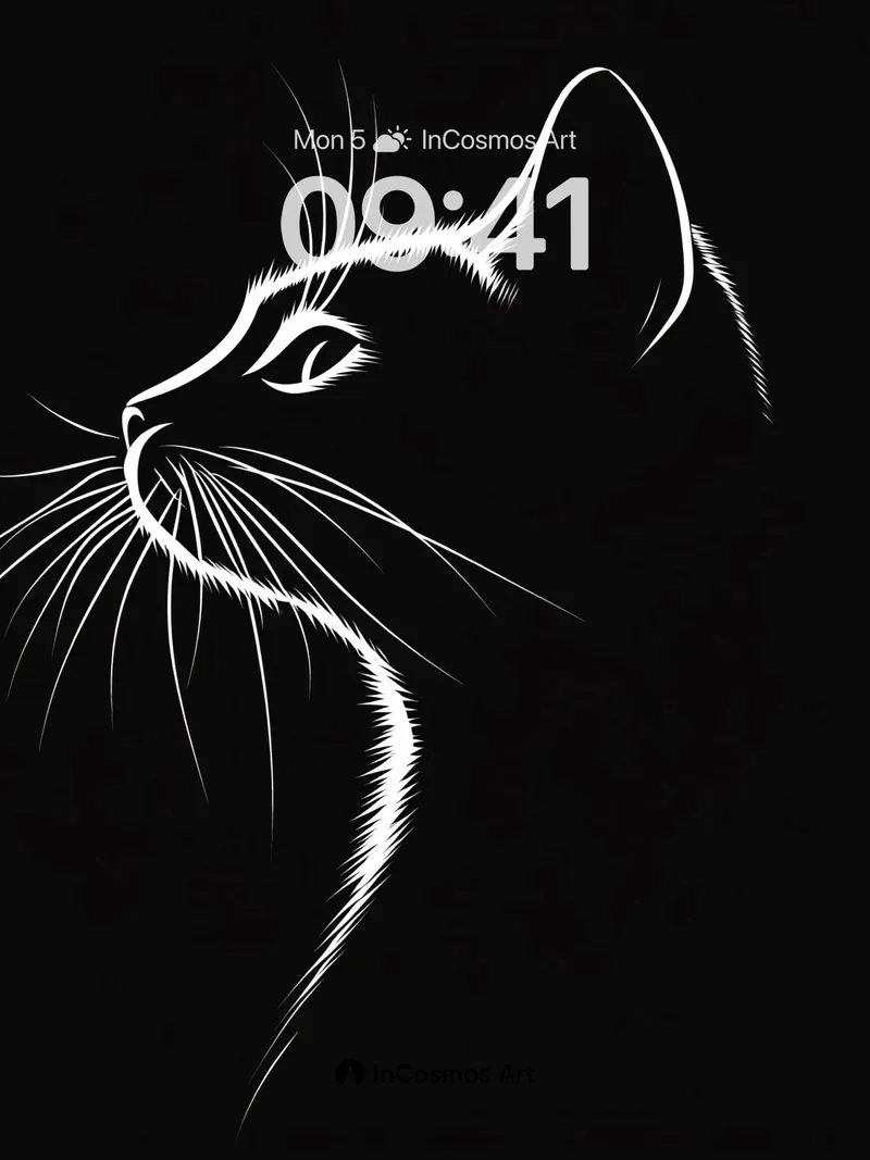 Silent Shadow Wallpaper with Whispering Lines