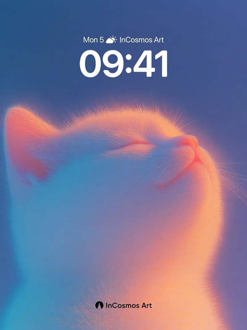 Serene Hush Wallpaper with Neon Fur